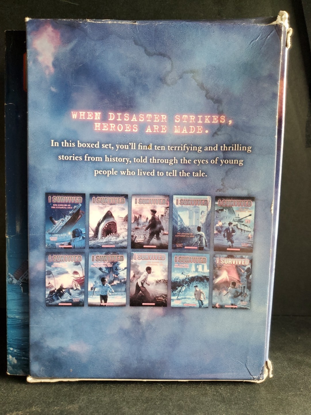 I Survived Box Set 8 Books Lauren Tarshis Scholastic Historical Series w/ Slipca