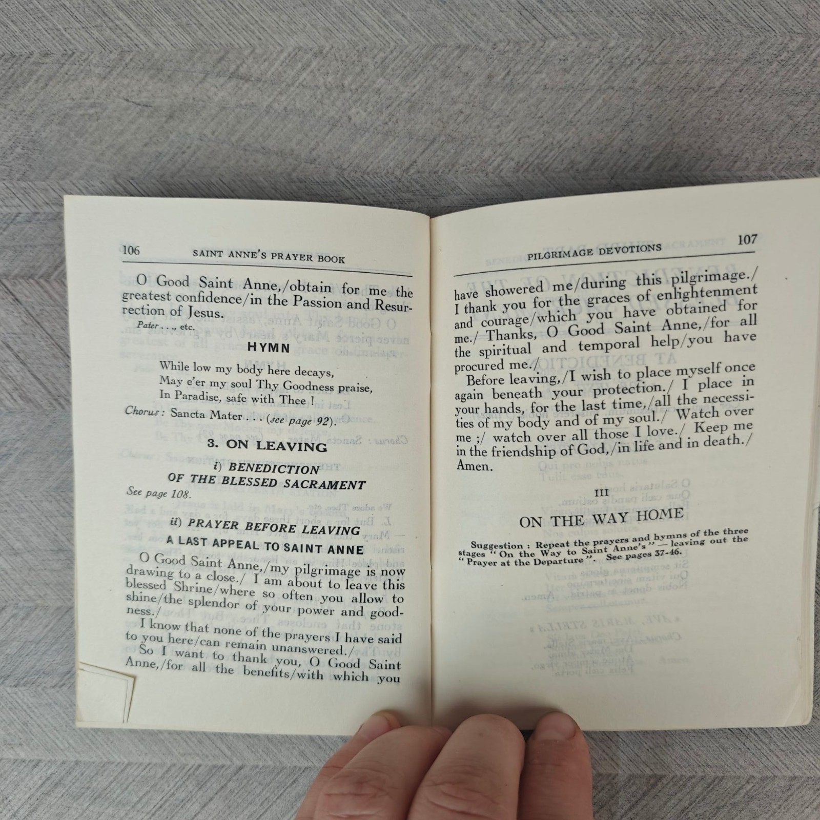St. Anne’s Prayer Book Eugene Lefebvre 1954 Paperback Catholic Devotional