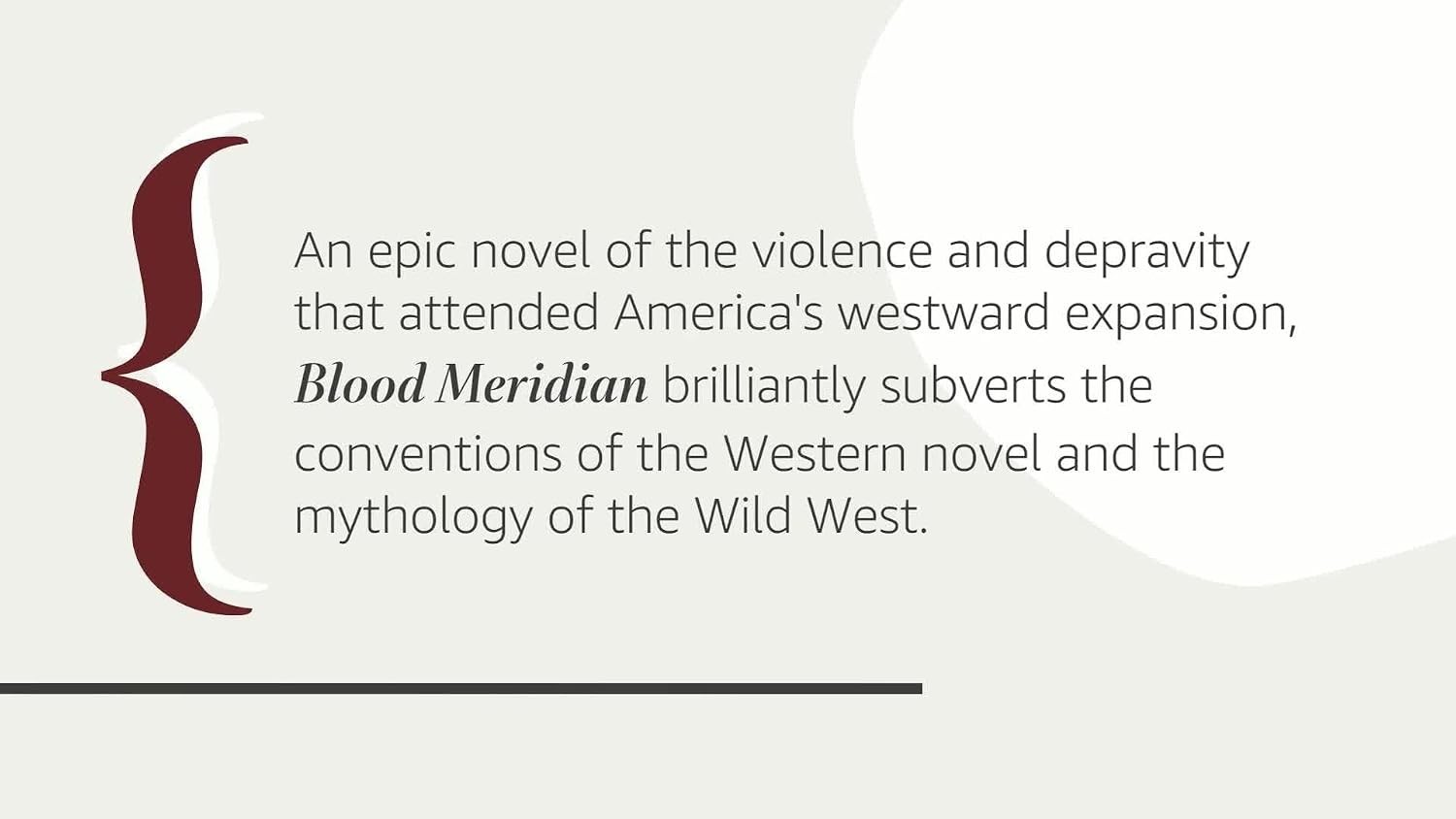Blood Meridian : Or the Evening Redness in the West by Cormac McCarthy (1992,…