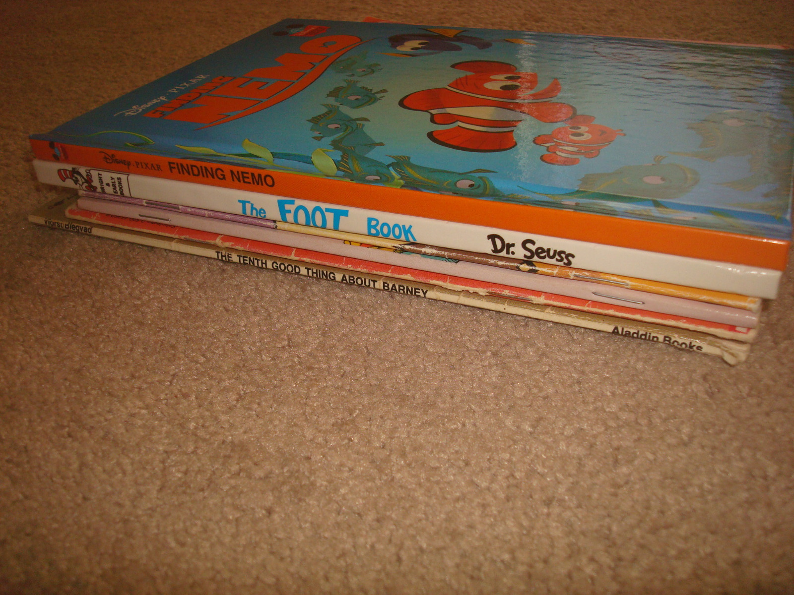 Disney Pixar Finding Nemo Dr Seuss Berenstain Bears Dragon Tales Kids Book Lot