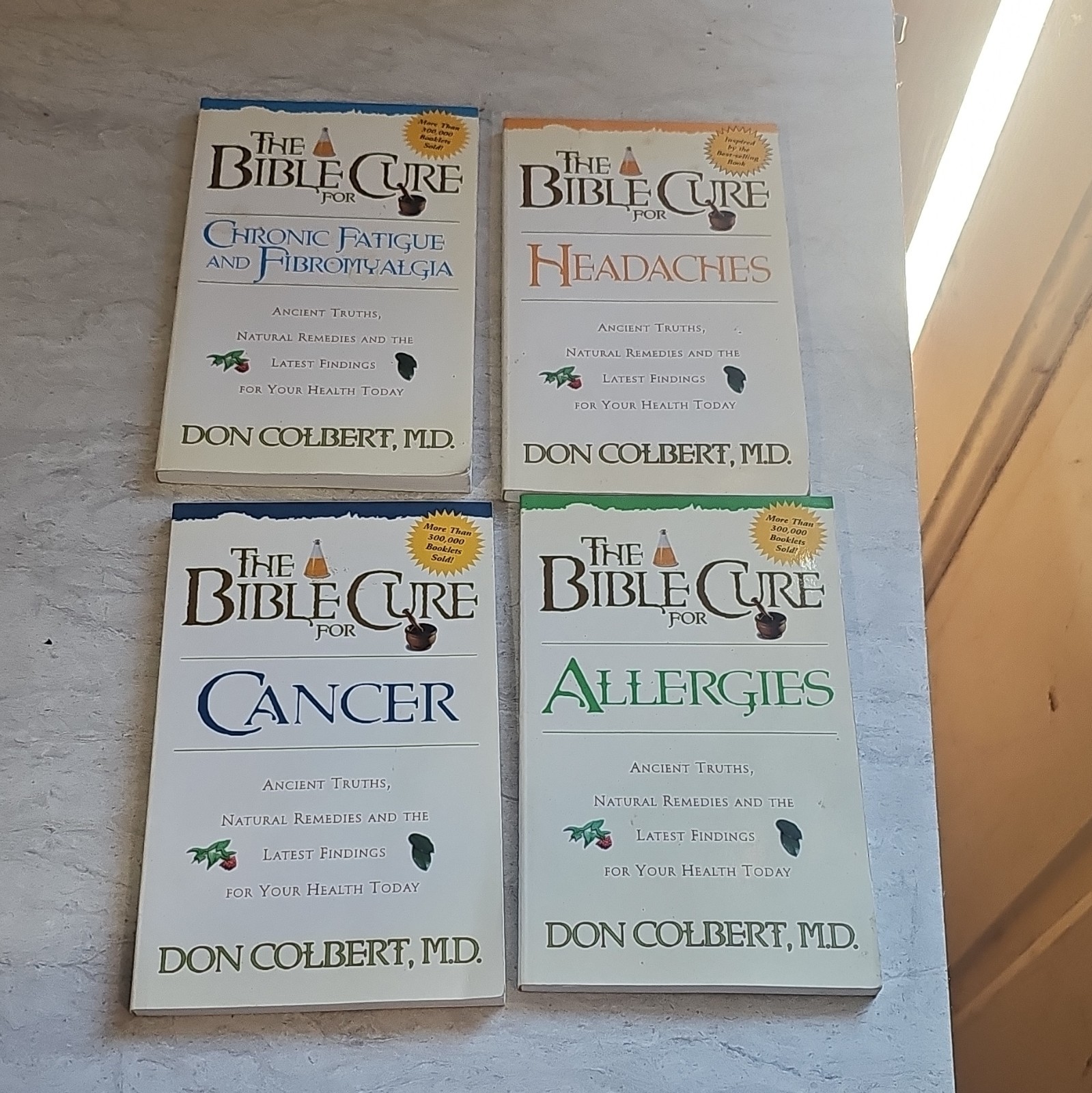 Don Colbert M.D. The Bible Cure Paperback Books Lot of 4: Fatigue, Cancer