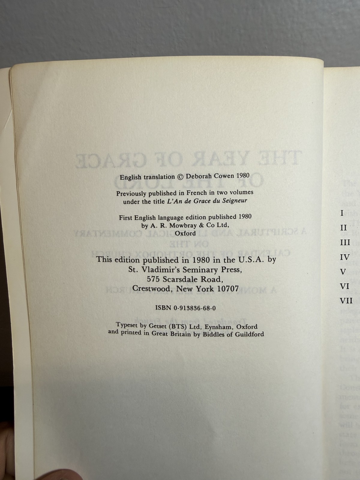 The Year of Grace of the Lord Monk Eastern Church Orthodox Liturgical Commentary
