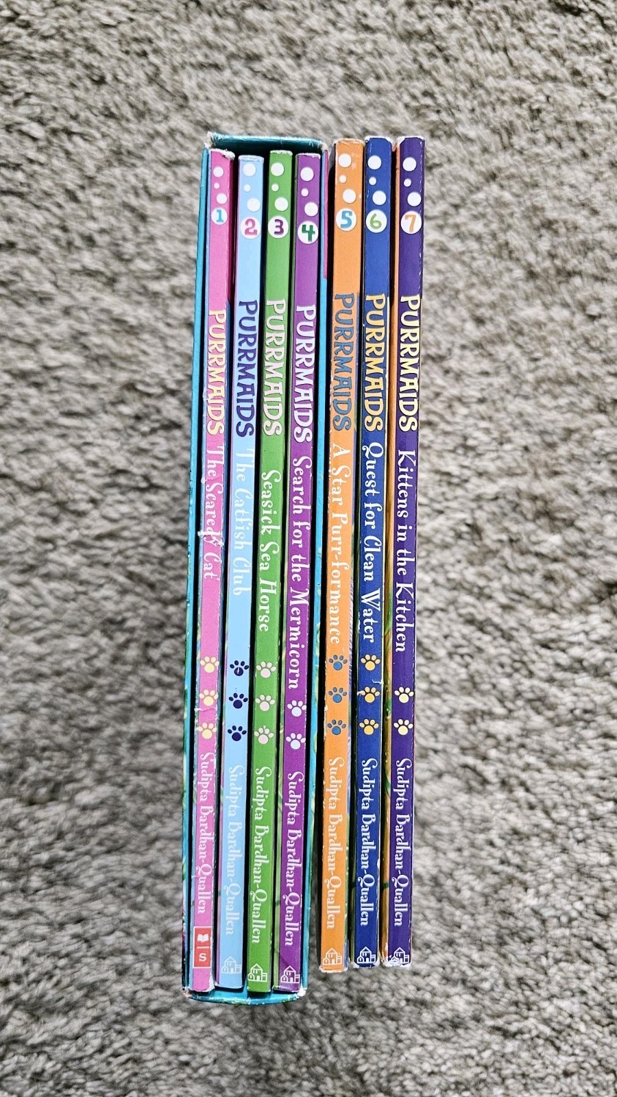 Lot of Purrmaids Books 1-7 with Box Set by Sudipta Bardhan-Quallen