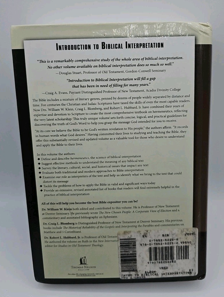 Introduction to Biblical Interpretation Book How to Study Understand the Bible