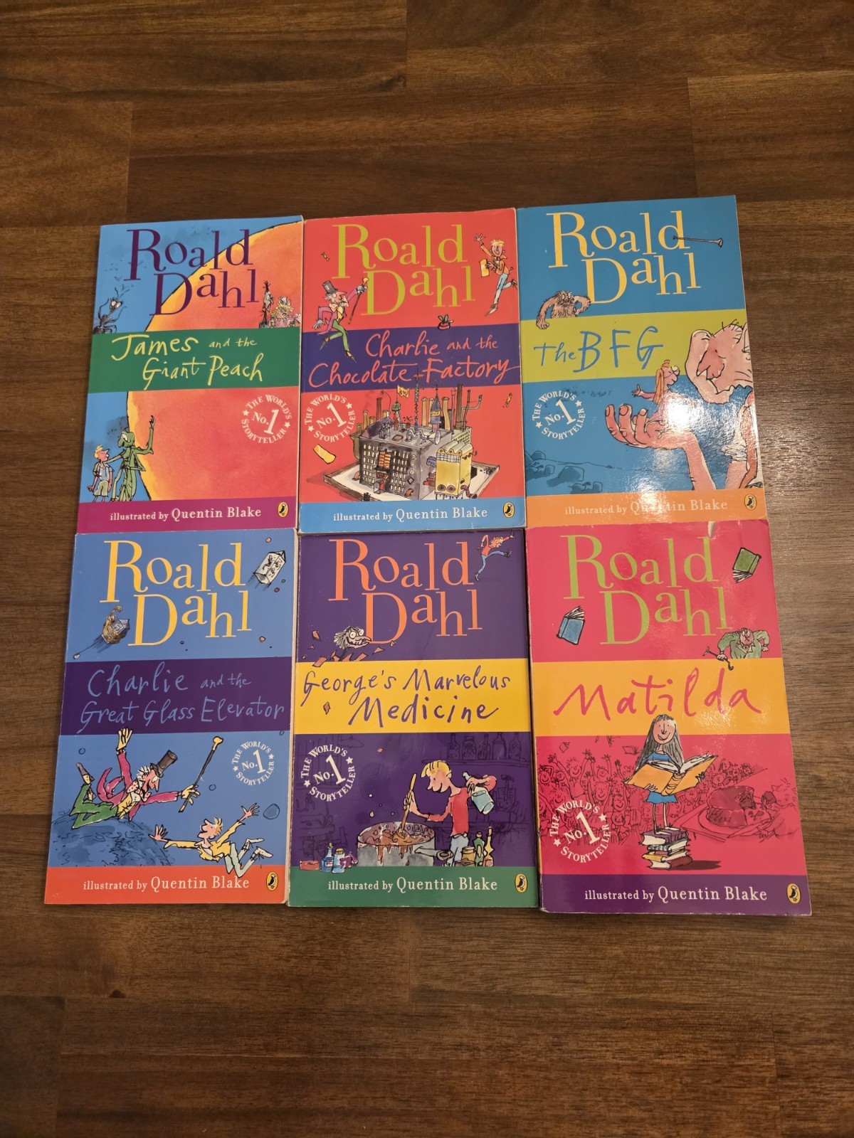 Lot of 6 Roald Dahl Paperback Books Matilda Charlie and Chocolate Factory BFG