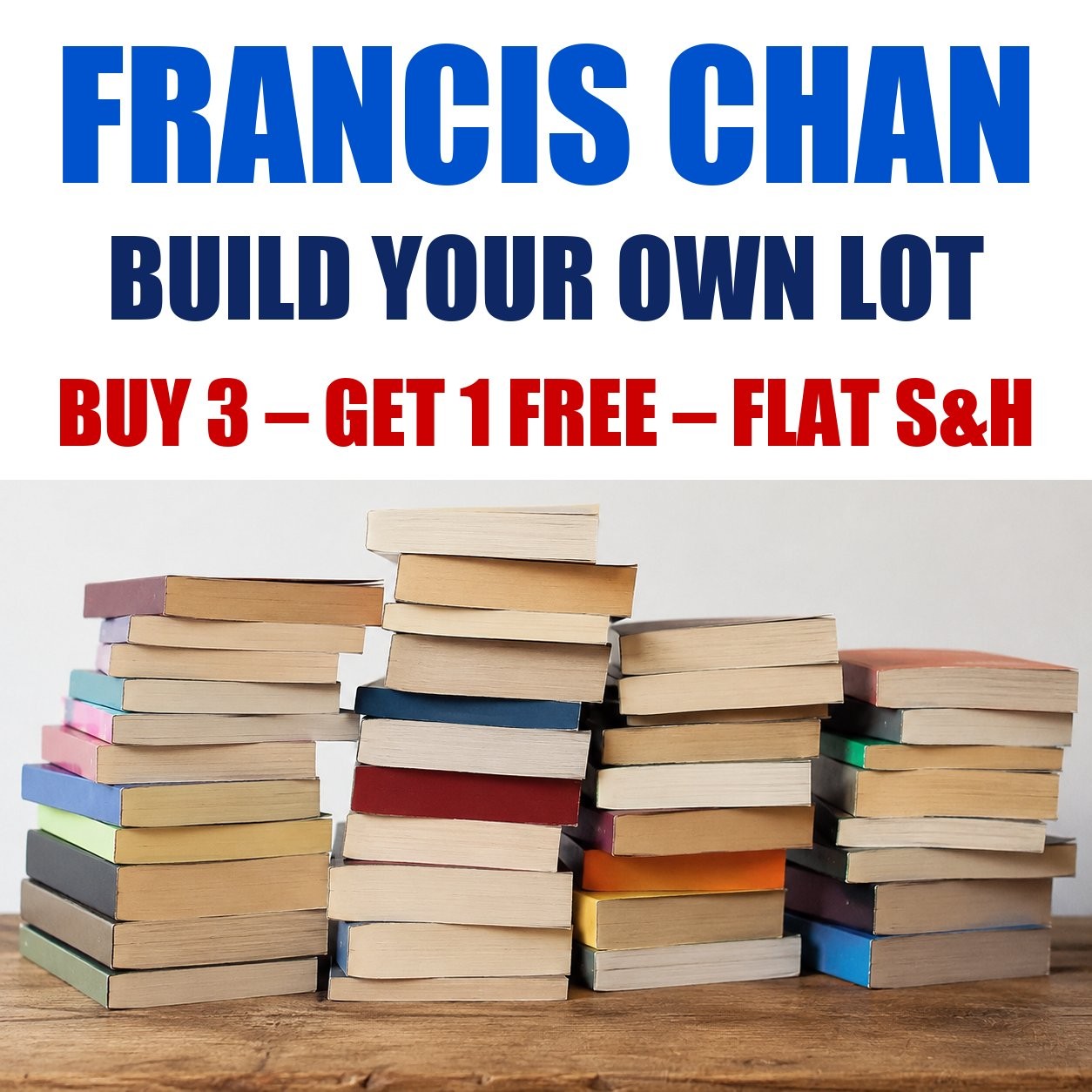 Francis Chan Paperback Books – Build Your Own Book Lot – Flat Shipping