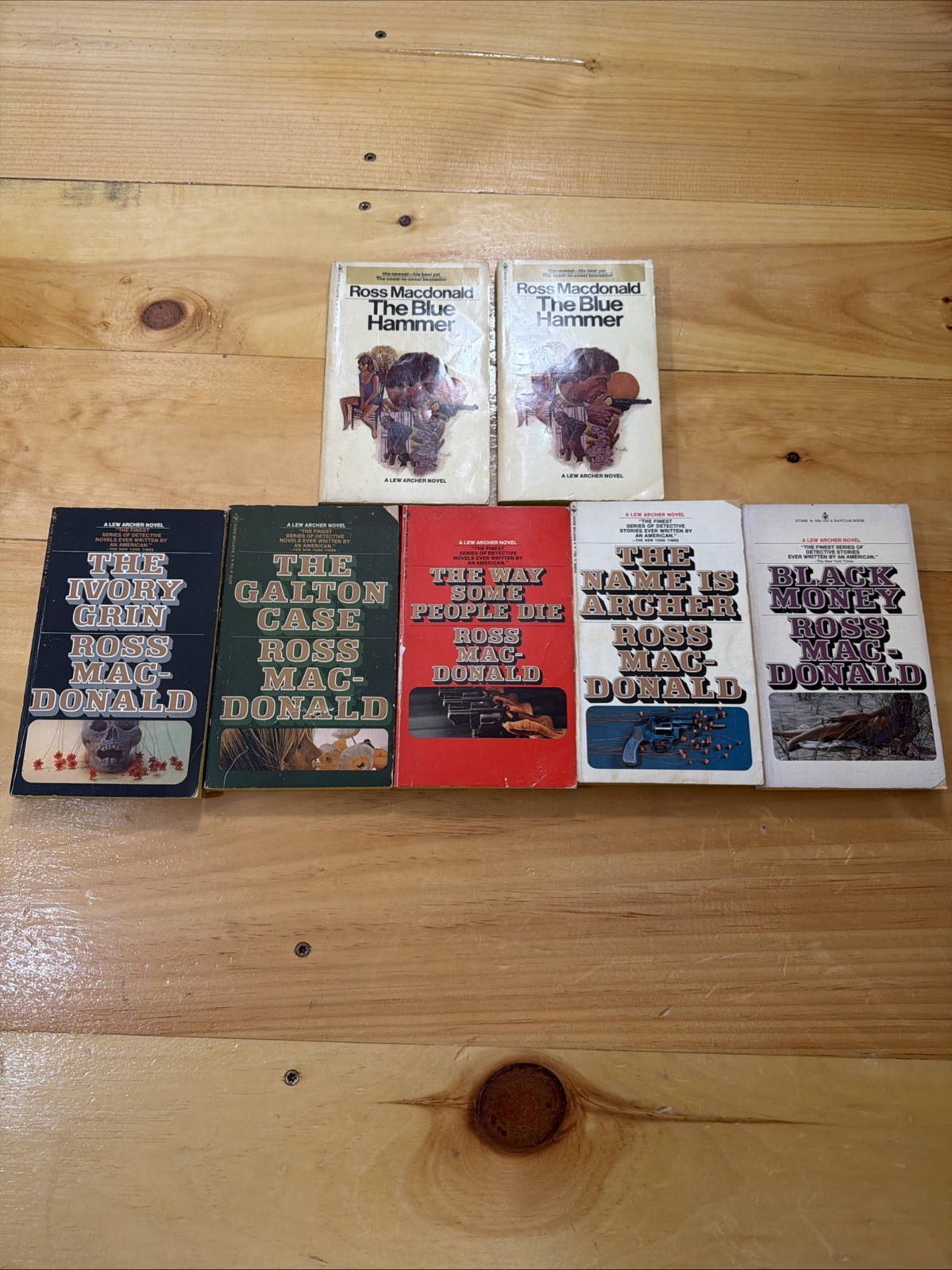Ross Macdonald 6 Vintage Paperback Book Lot Lew Archer Crime Mystery