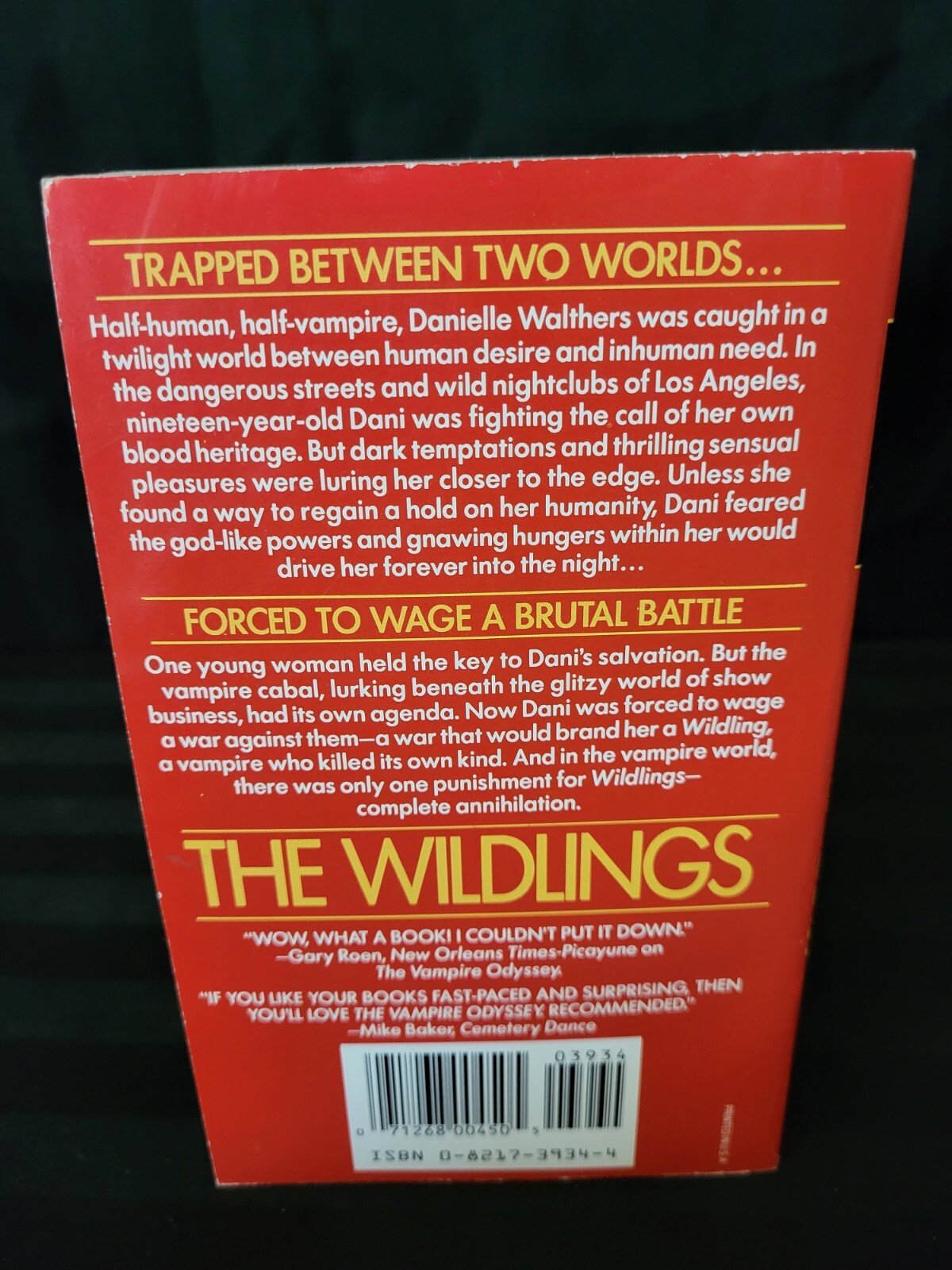 The Wildlings Scott Ciencin 1992 First Edition Vampire Novel
