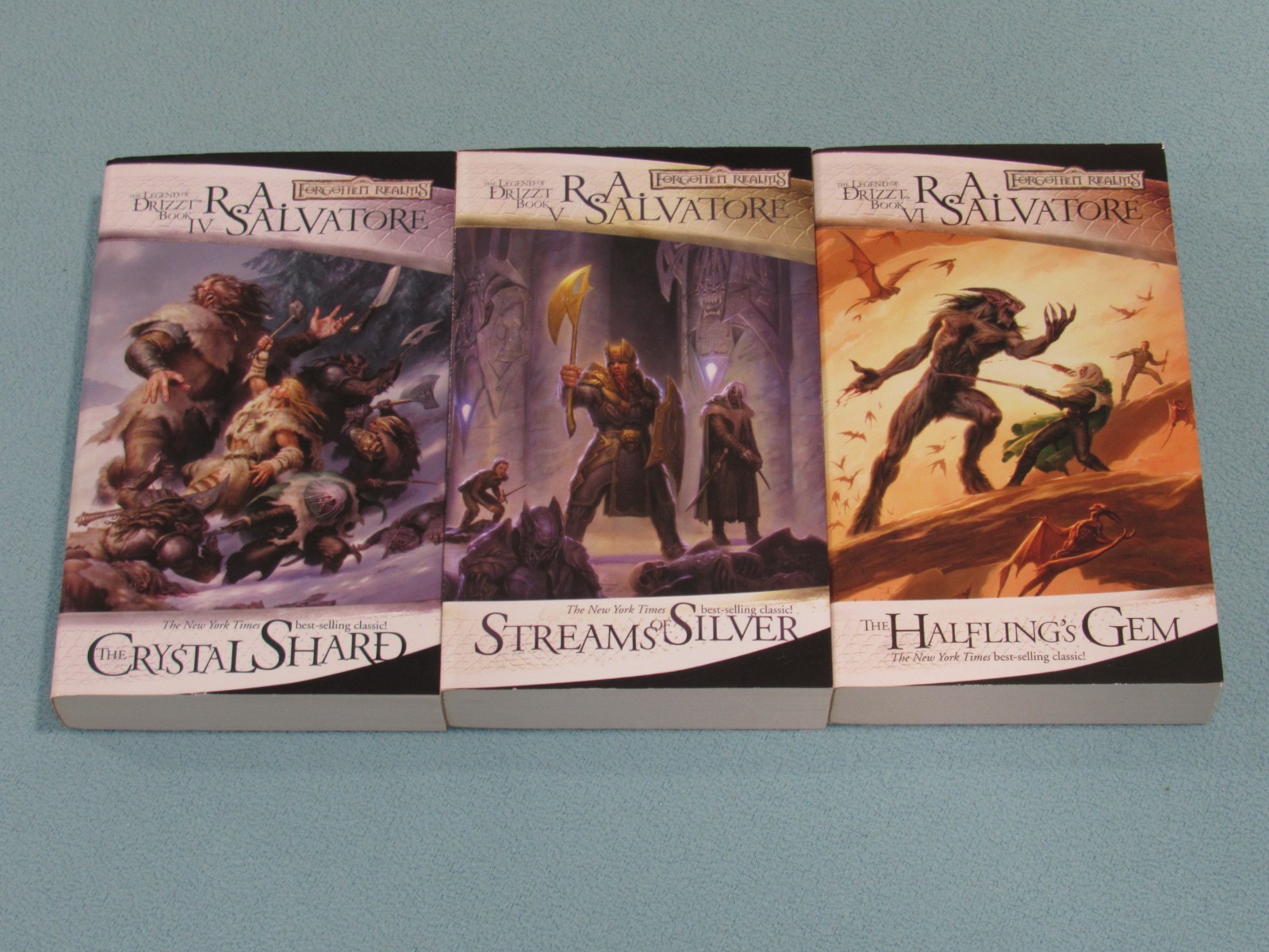 3 Book Lot: THE LEGEND OF DRIZZT Set 2 (Books IV~V~VI) by R.A. Salvatore