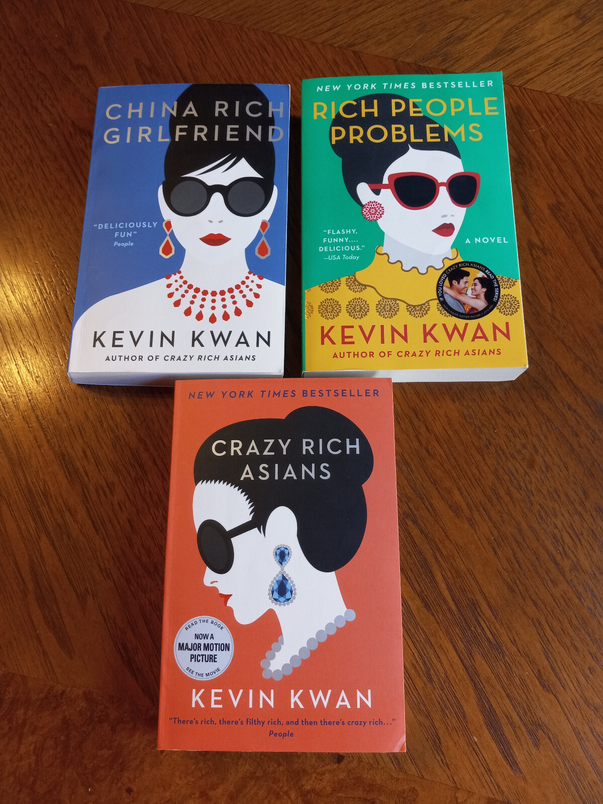 Crazy Rich Asians Trilogy Book Set by Kevin Kwan(Very Good! Smoke/Pet Free Home)