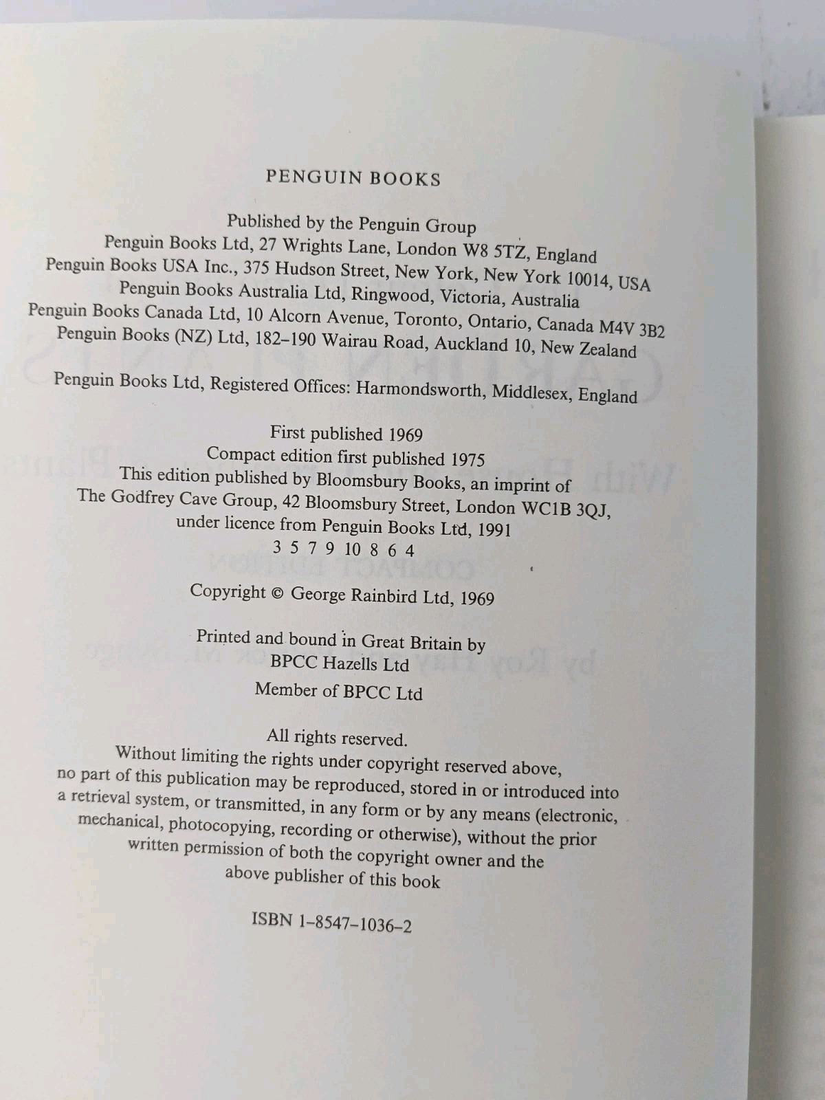 The Colour Dictionary of Garden Plants (Hardcover 1991) Royal Horticultural Soc.