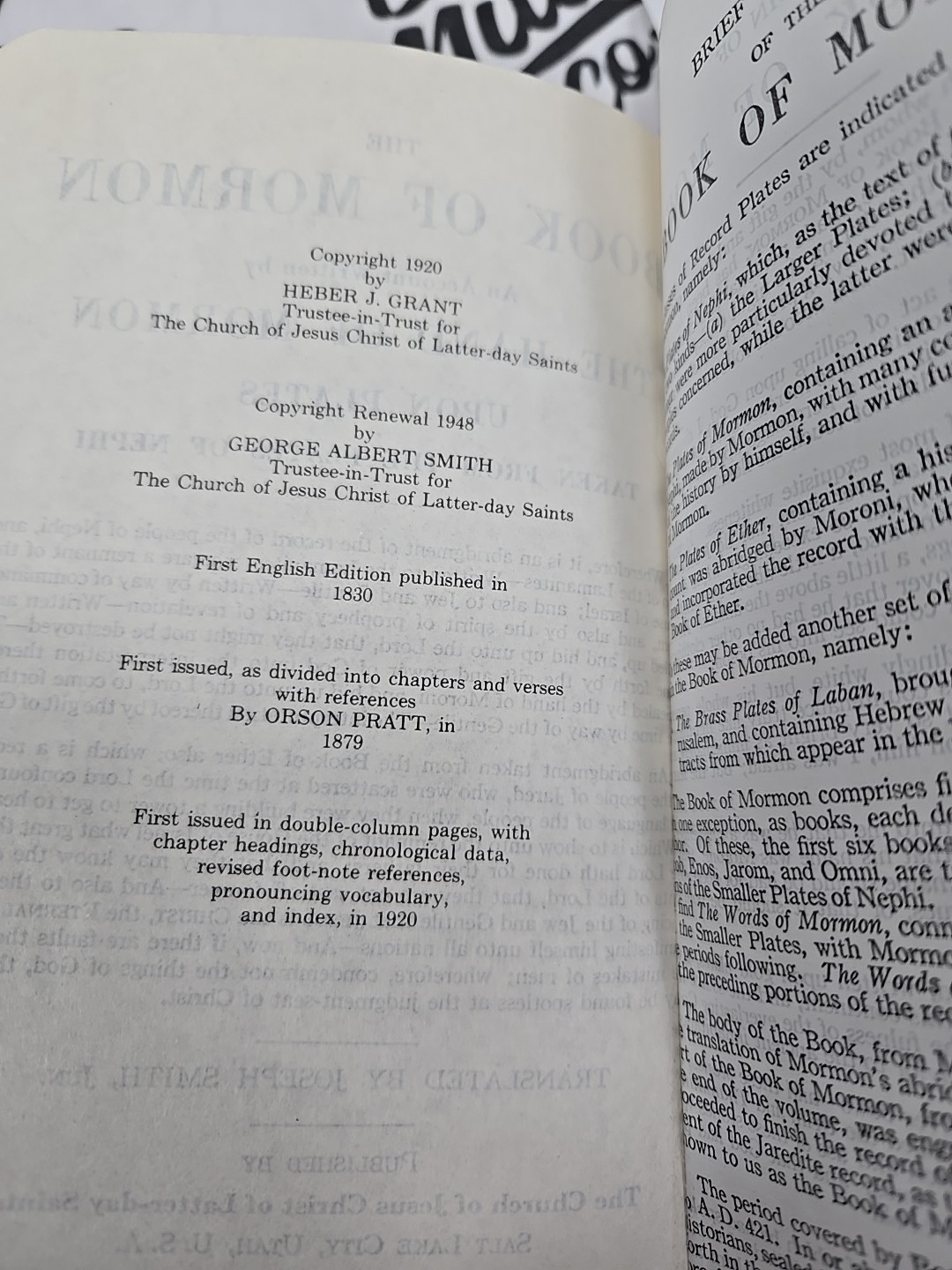 The Book of Mormon, Doctrine and Covenants, Pearl of Great Price “Triple Com…