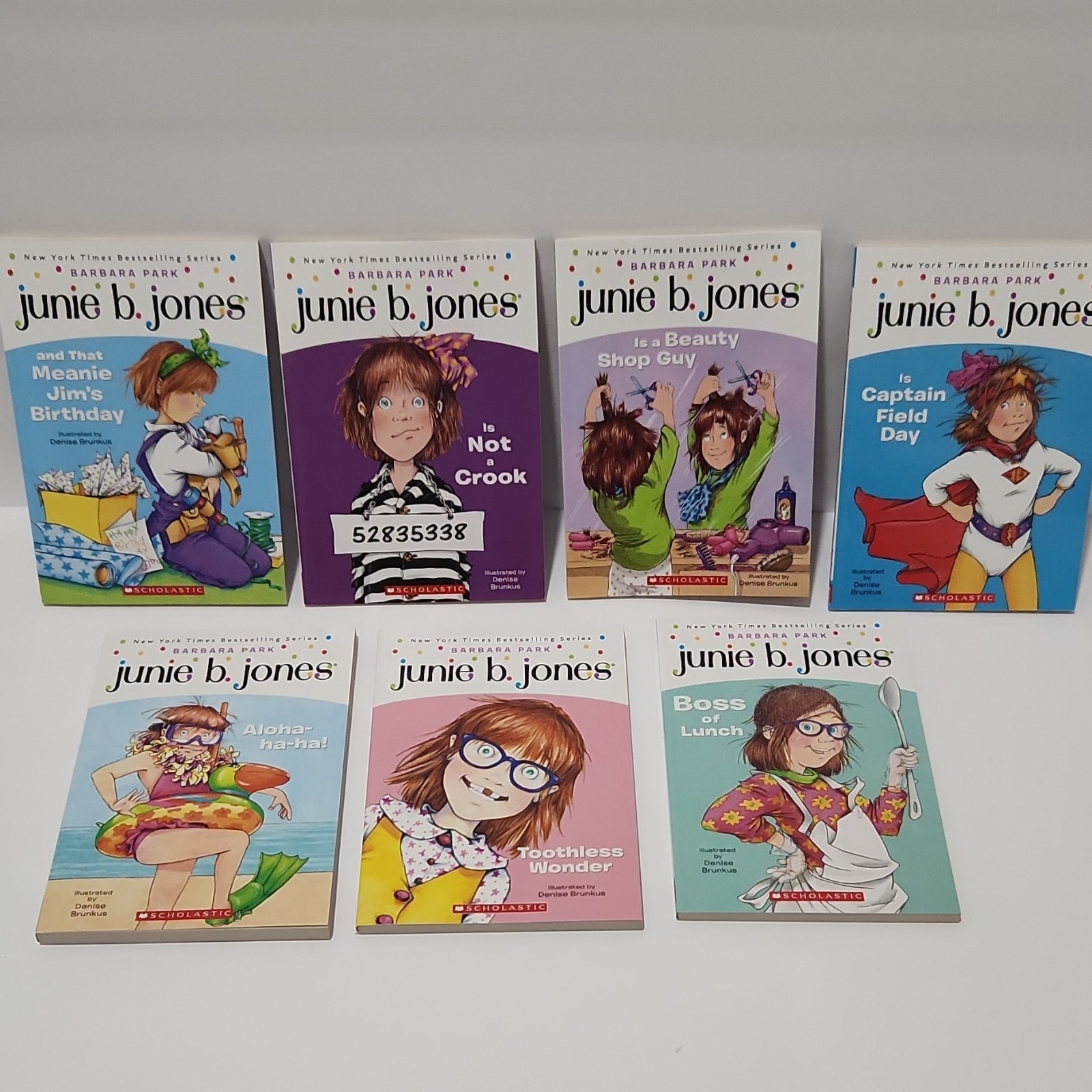Junie B. Jones: 7 Books by Barbara Park, Scholastic, Paperback, Illustrated Lot