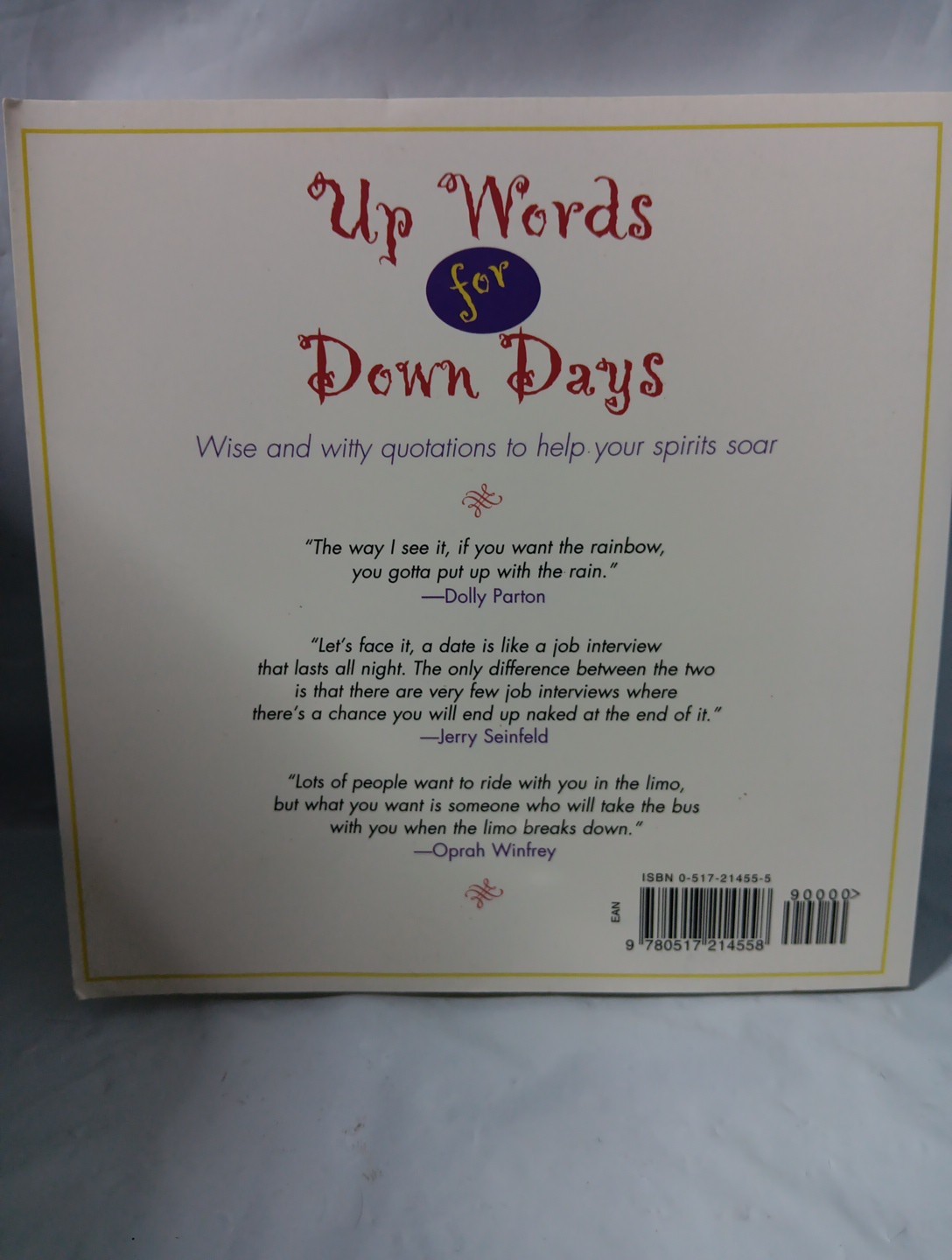 Up Words for Down Days by Allen Klein, Good Book