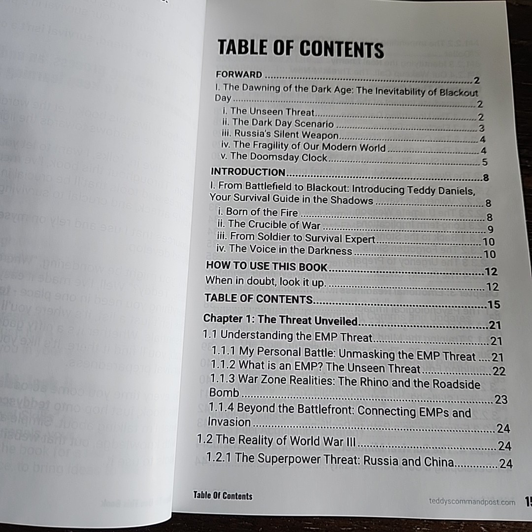 Operation Blackout: How To Survive 365 Days of Darkness Teddy Daniels Prepper