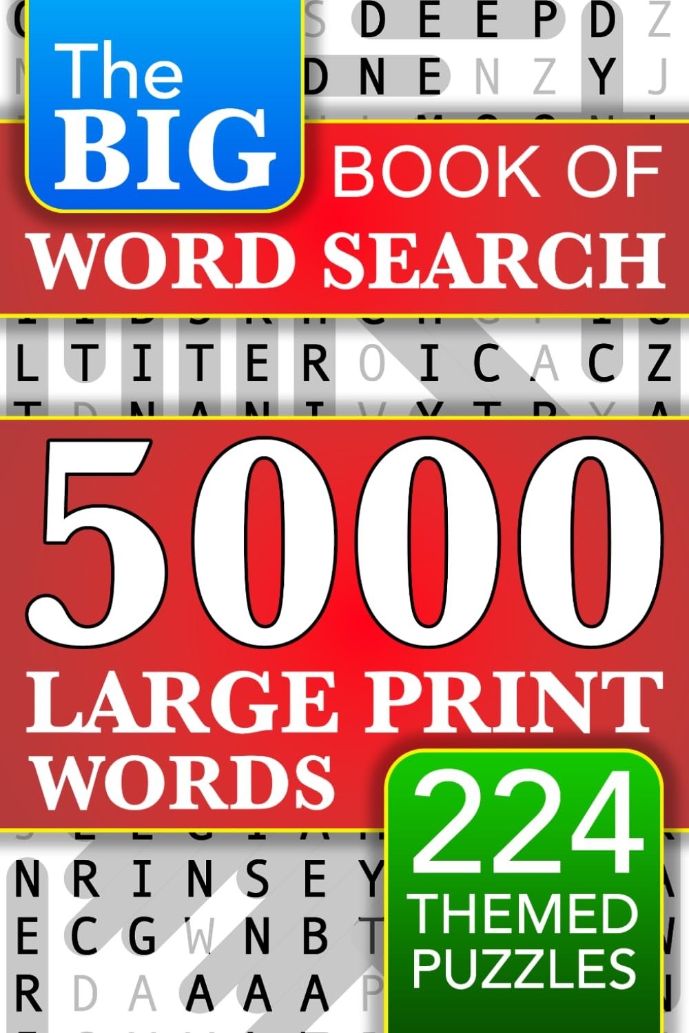 Big Book of Large Print Word Search Puzzles: 5000 Words 224 Themed-⭐️⭐️⭐️⭐