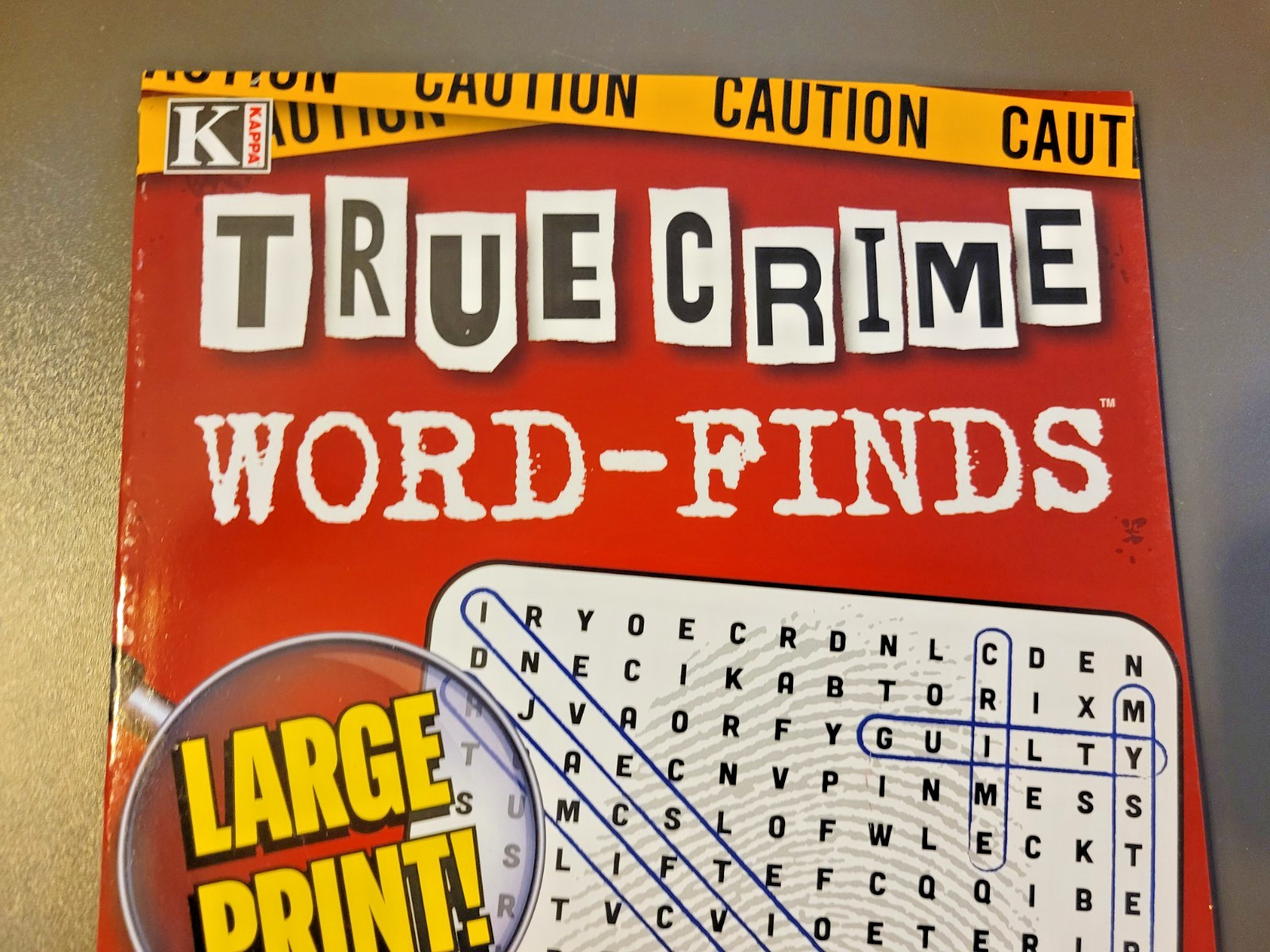 Lot of 2 Word-Search Large Print Puzzle Books-Kappa True Crime & Search & Circle
