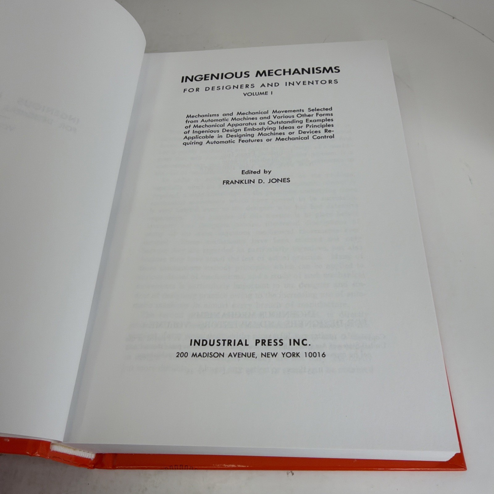 Ingenious Mechanisms for Designers and Inventors Industrial Press Vol. 1-4 VGC