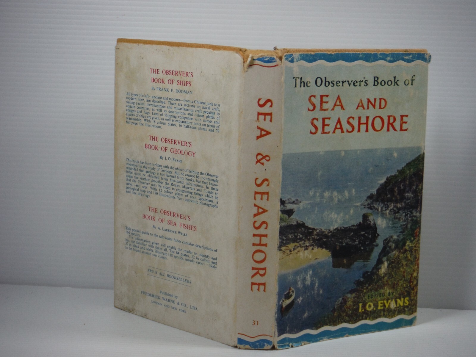 The Observer’s Book of Sea and Seashore hardcover by I O Evans 1962 vintage DJ