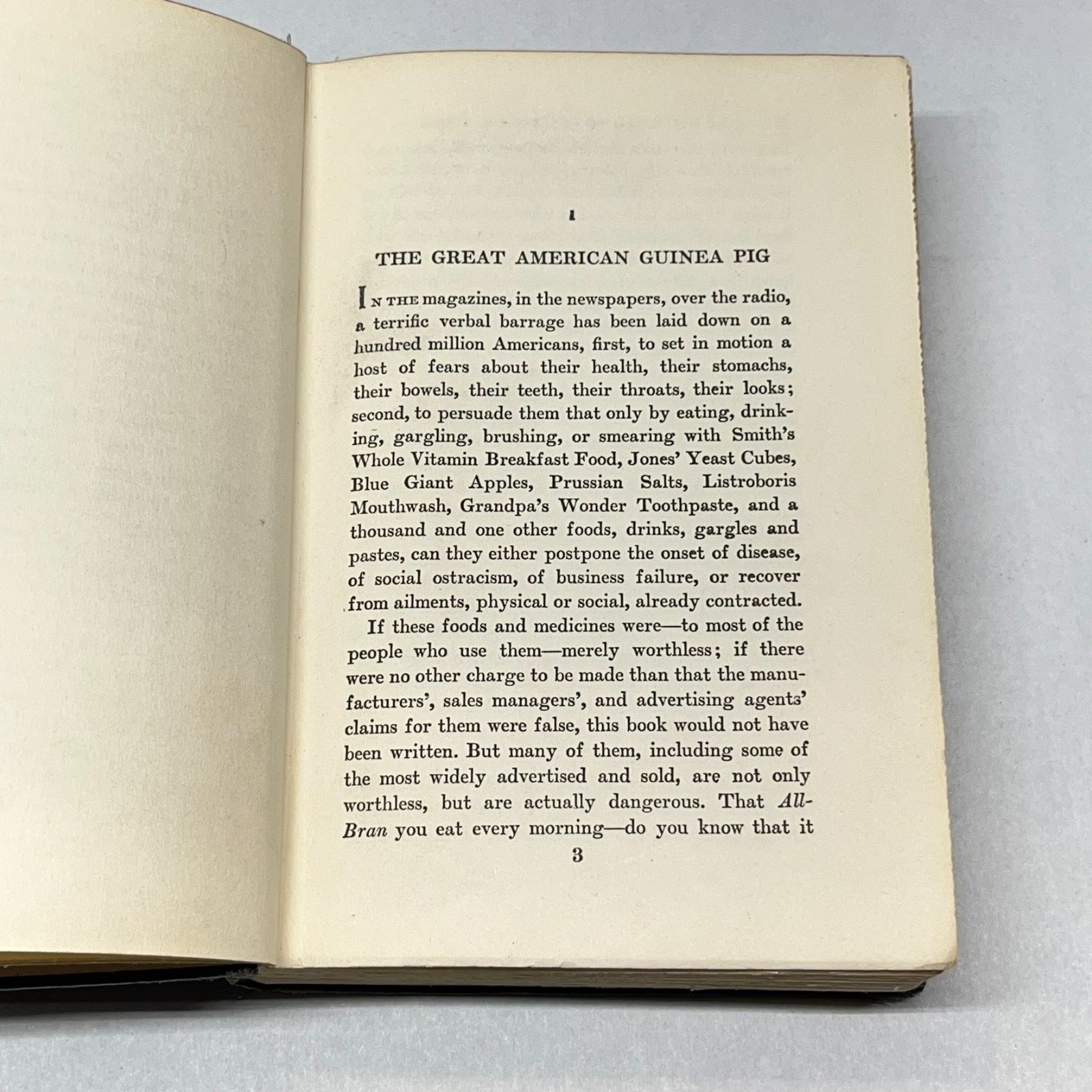100,000,000 Guinea Pigs Kallet Schlink Dangers in Foods Drugs Cosmetics 1934