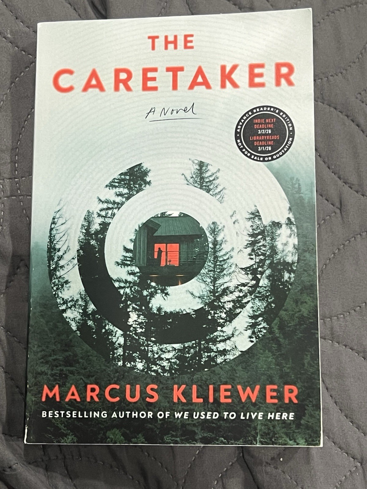 THE CARETAKER BY MARCUS KLIEWER ARC ADVANCED READERS COPY PAPERBACK