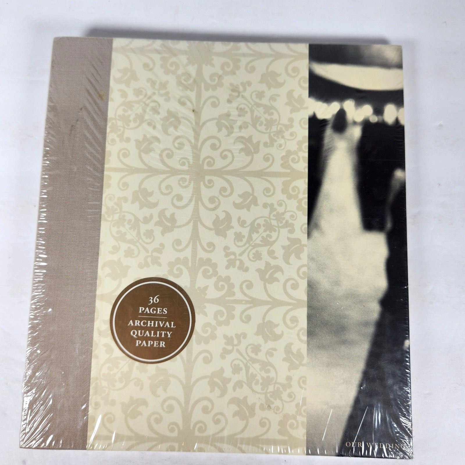 Filigree Design Wedding Photo Album 36 Pages 10.25″ X 9.25″ Tan & Yellow