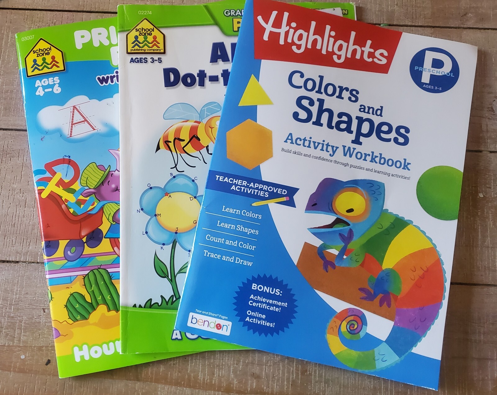 School Combo Set – 3 Workbooks – Ages 3-6