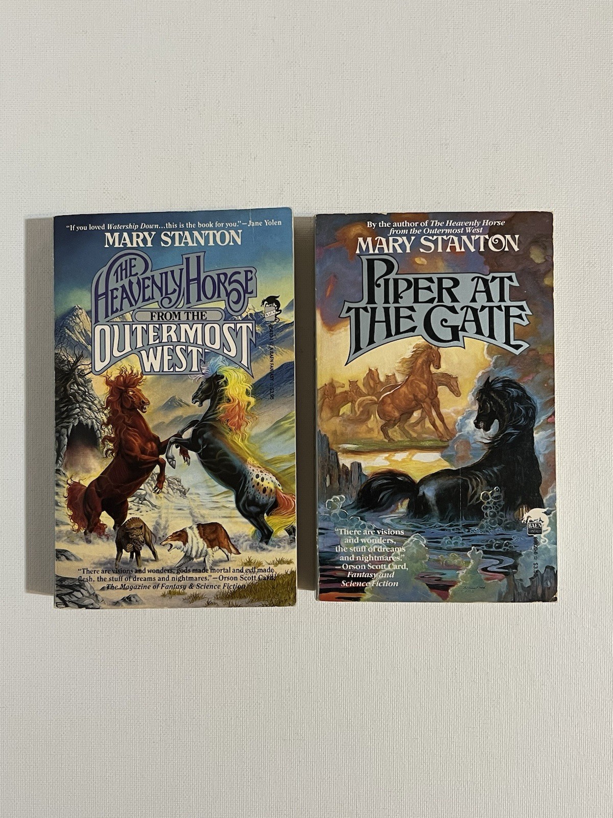 1st Print Mary Stanton Fantasy Book Lot Heavenly Horse Outermost West Piper Gate