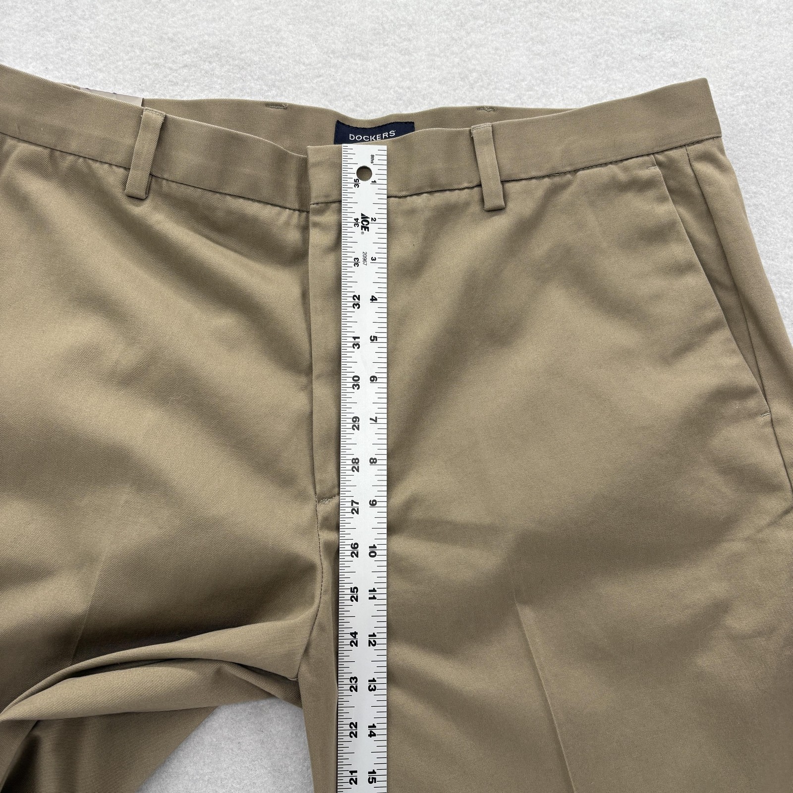 Dockers Signature Khaki Chino Pants Mens 38×30 Tan D3 Classic Fit Flat Front NWT