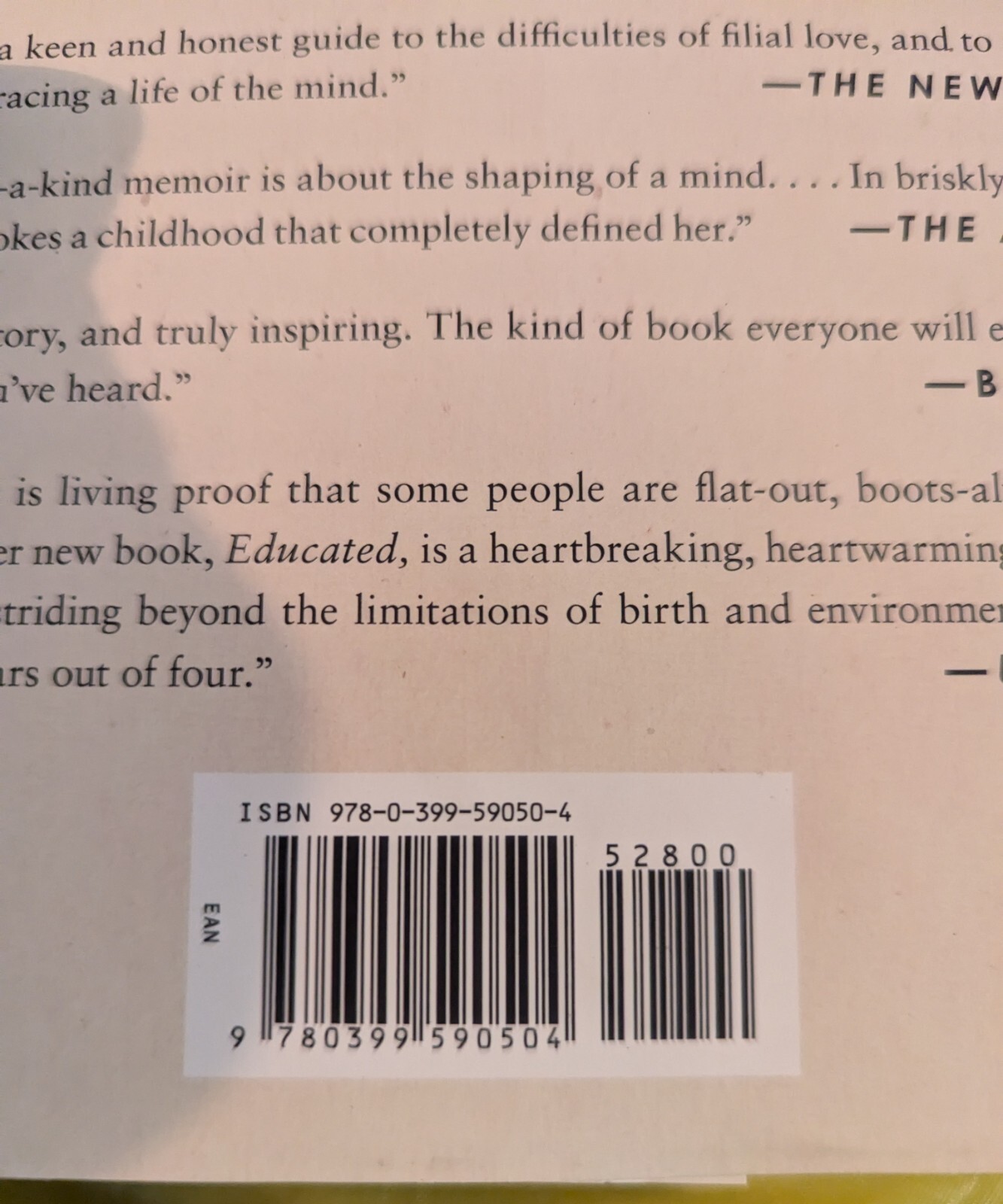 Educated : A Memoir by Tara Westover