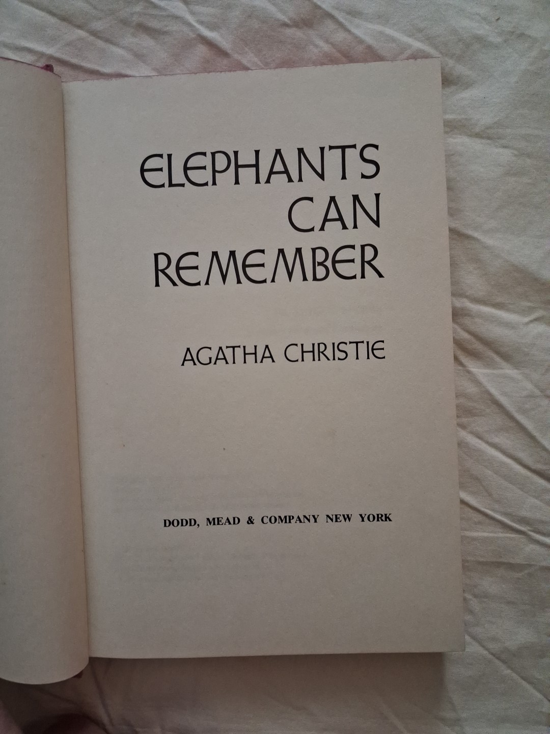 Elephants Can Remember By Agatha Christie 1972 HCDJ.