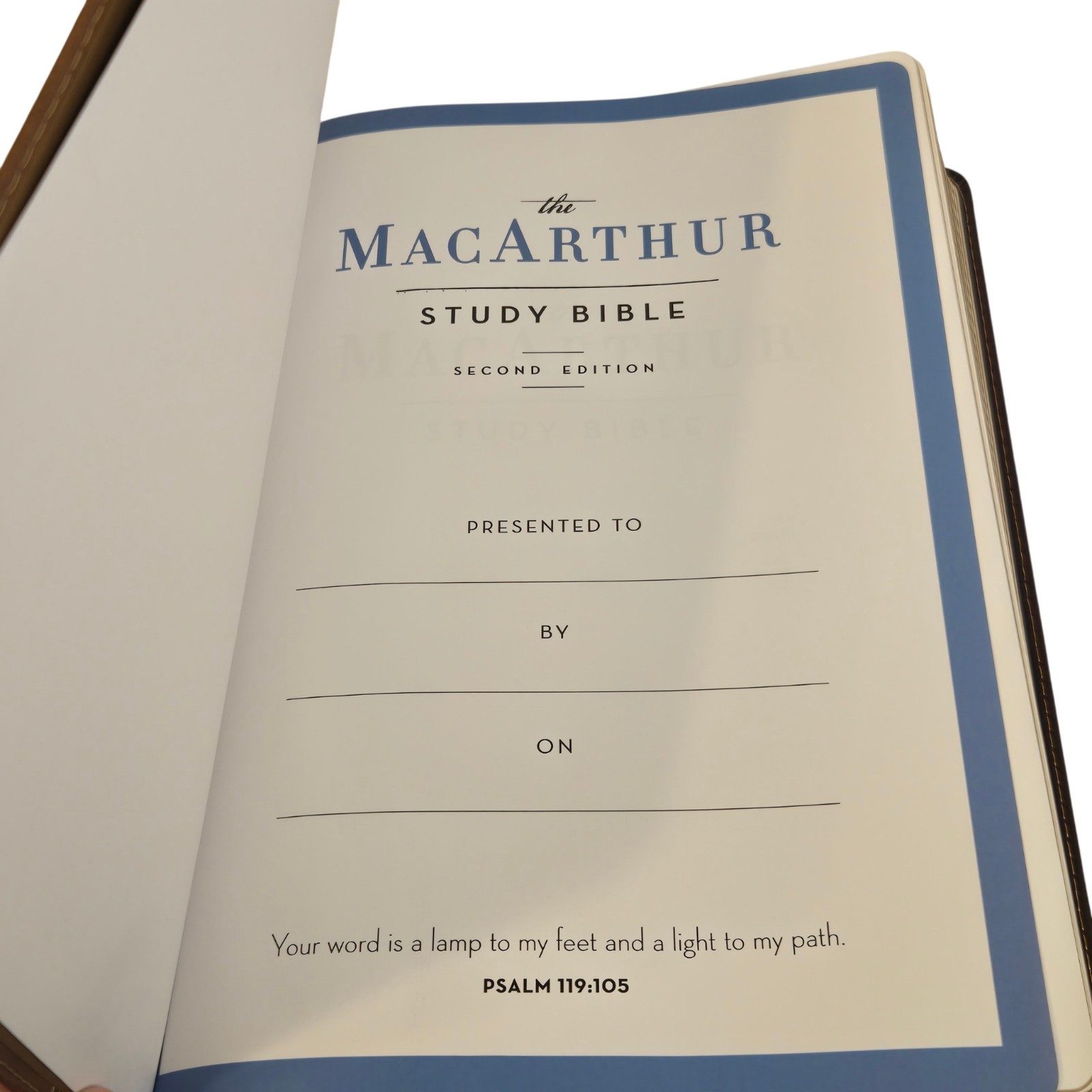 2nd Edition Thomas Nelson MacArthur Study Bible NKJV Leather Cover Brown NEW