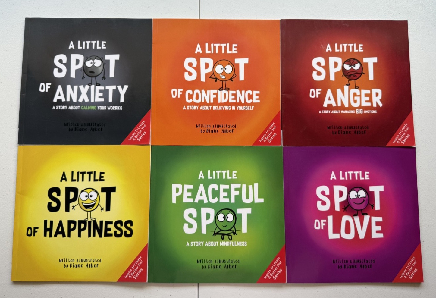 Lot of 6 Diane Alber A Little Spot of — Anxiety, Anger, Confidence, Love ++ ppb