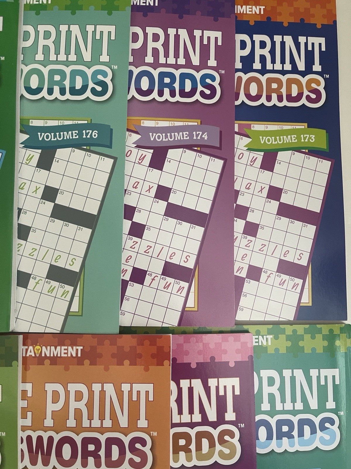 Mega Lot 8 Kappa Large Print Crossword Books Braintainment NEW Free Ship