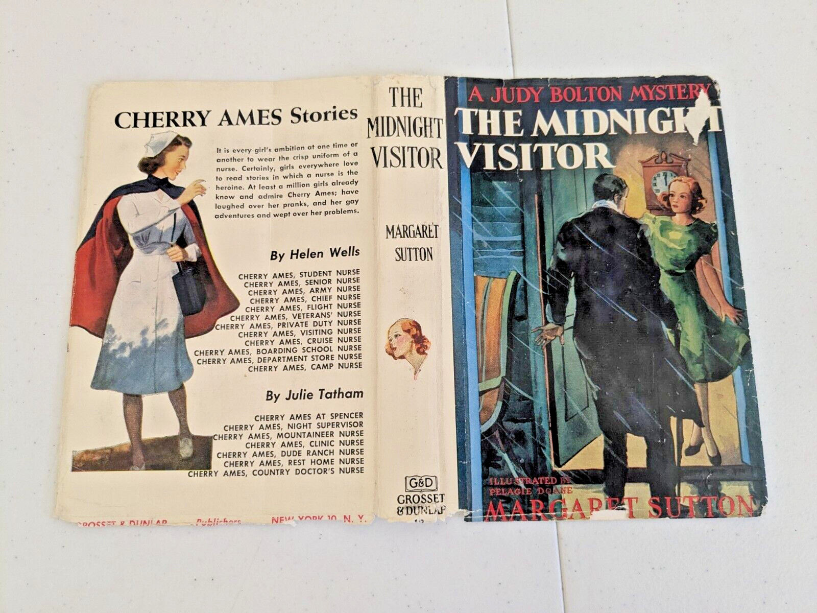 Judy Bolton #12 – The Midnight Visitor by Margaret Sutton – HC/DJ (1939)