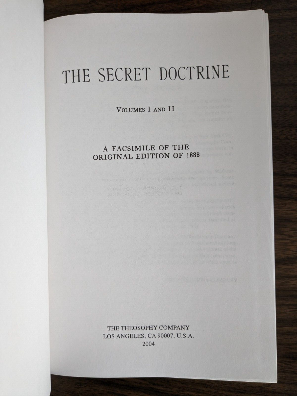 The SECRET DOCTRINE by H.P. Blavatsky 1888 Facsimile Edition BRAND NEW