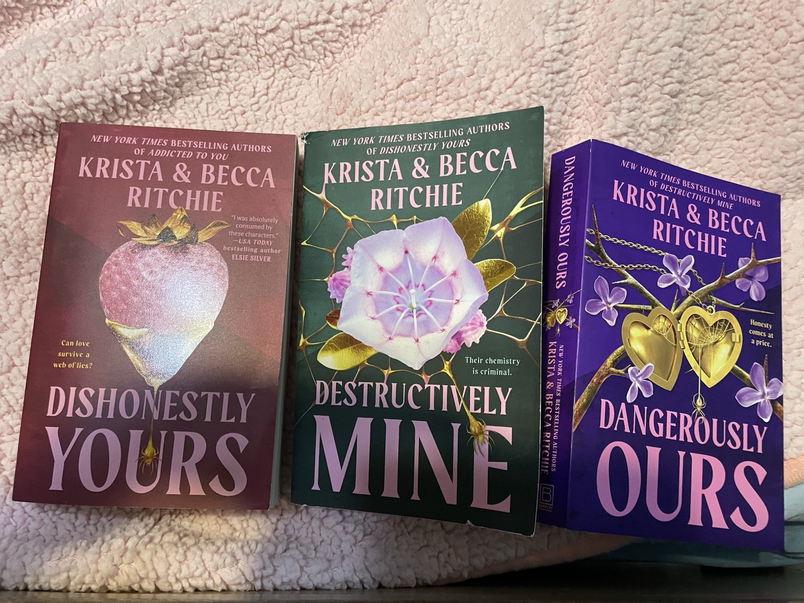 Krista & Becca Ritchie Signed/Inscribed PB Set: Dishonestly/3 Books