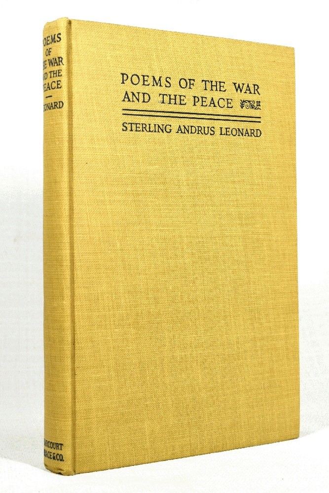 Poems of the War and the Peace 1921 HC in dust jacket