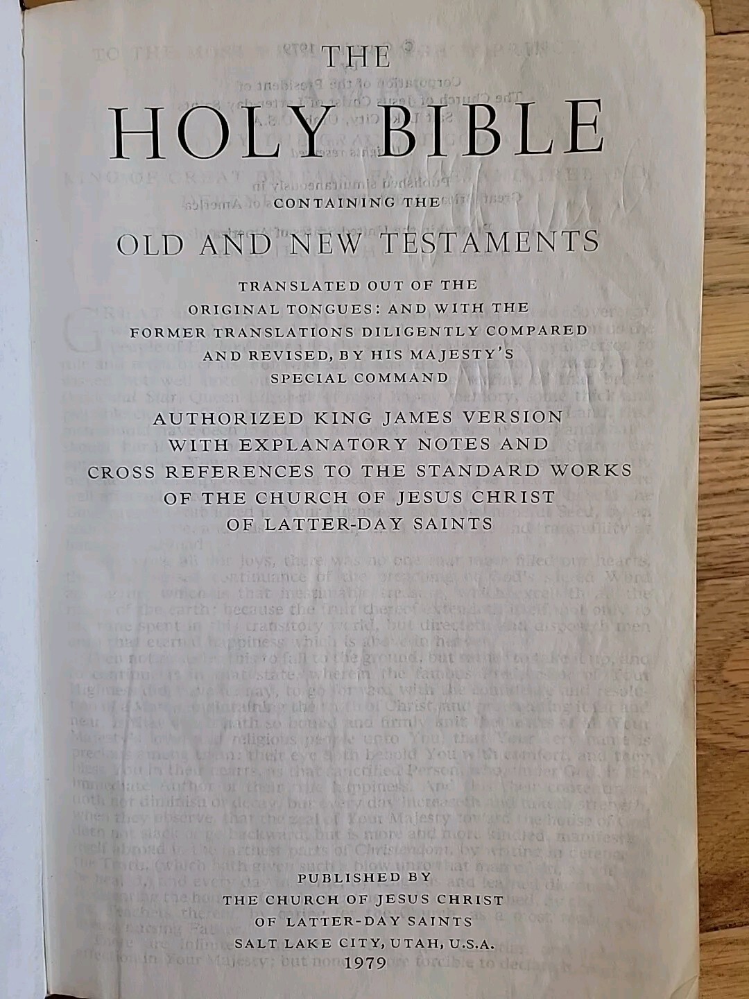 Holy Bible KJV Church of Jesus Christ the Latter Day Saints 1979 Leather Brown