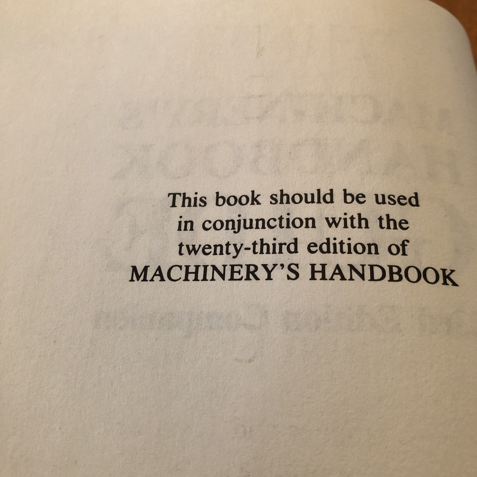 Machinery’s Handbook Guide 23 Revised Edition 1988