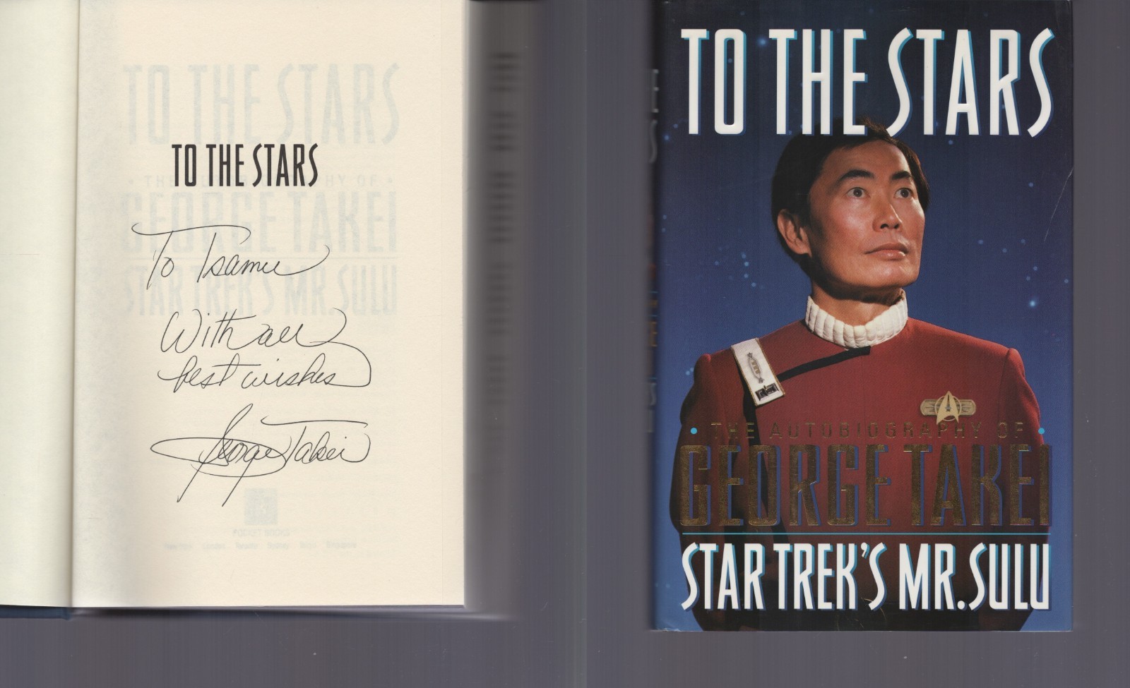 To the Stars / SIGNED / George Takei / Star Trek / Mr. Sulu / 1ST ED Hardcover