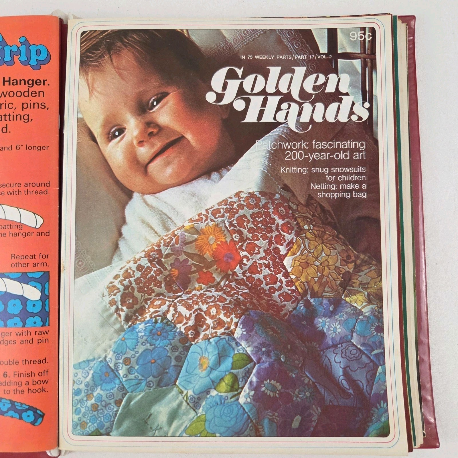 Vintage Golden Hands Marshall Cavendish Red HC Craft Sewing Knitting Embroidery