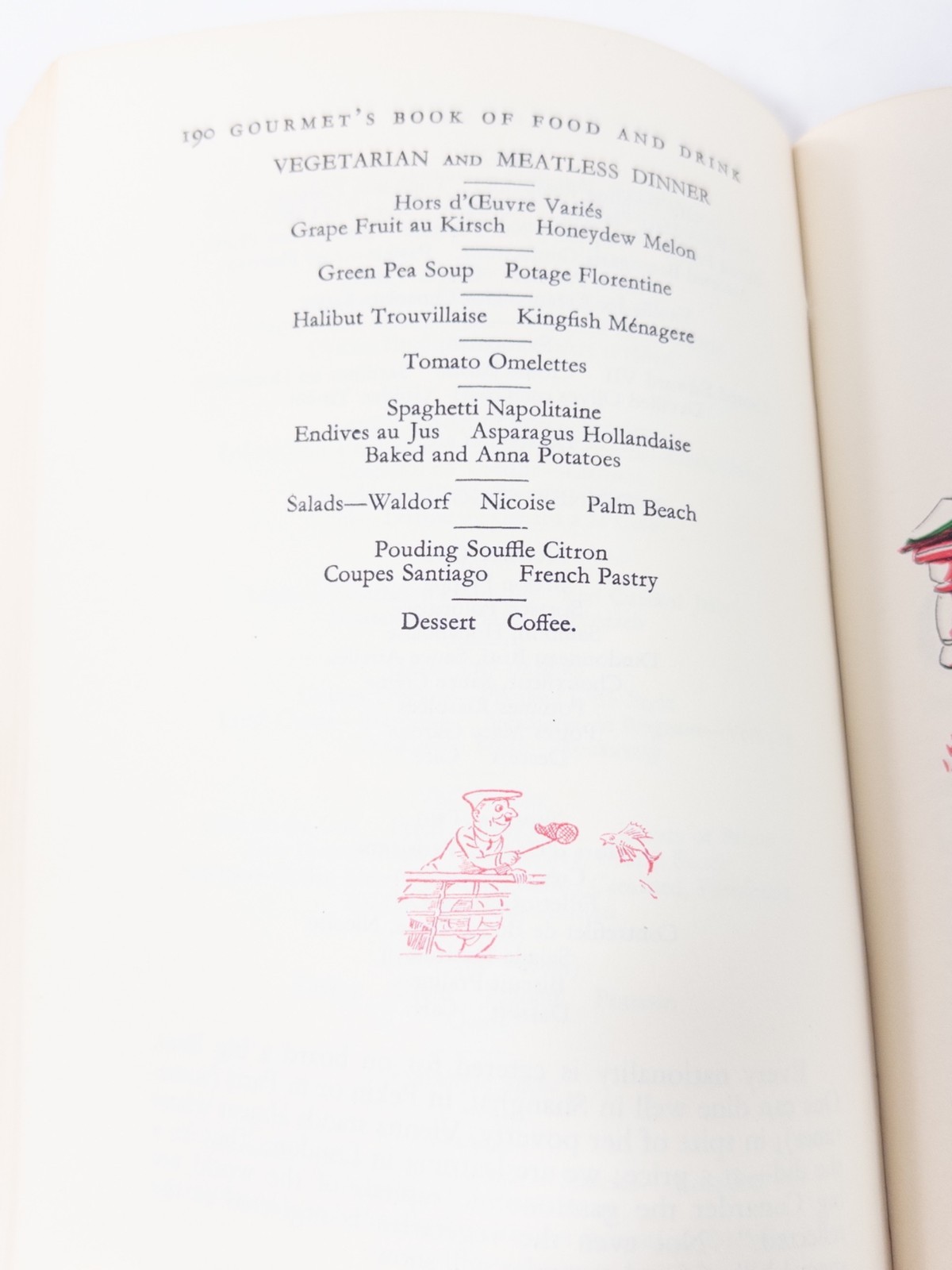 Gourmet’s Book of Food and Drink 1935 Macmillan Hendy Illustrations, EX HCDJ