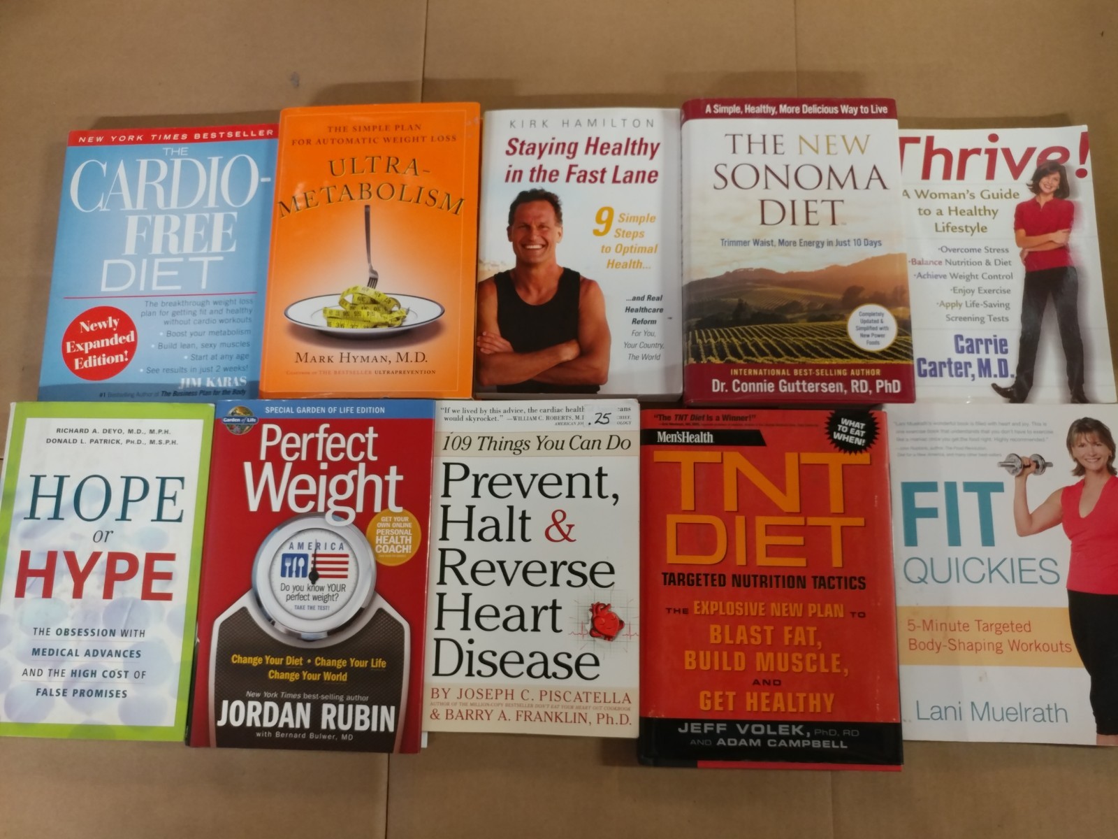 Lot of 10 Diet Fitness Exercise Weight Loss Alternative Health Books *RANDOM*MIX