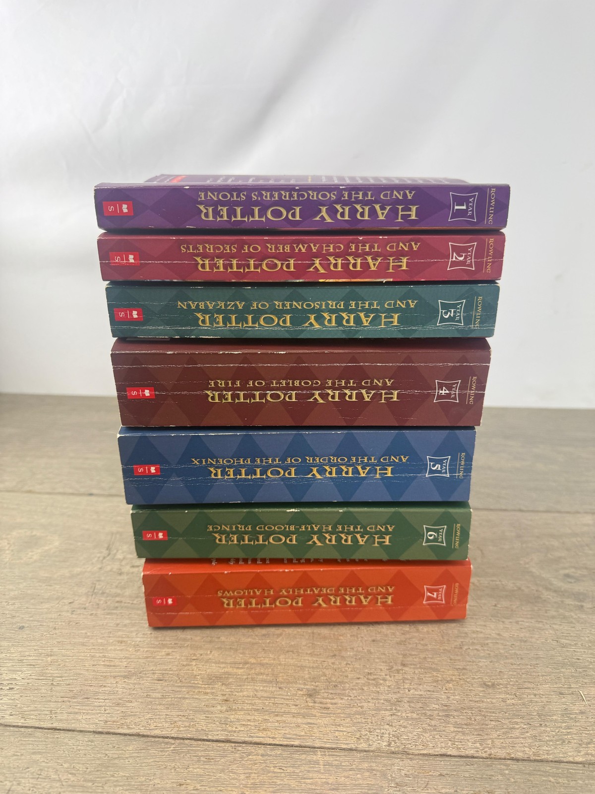 Harry Potter The Complete Series J K Rowling Scholastic PB Box Set Green Books