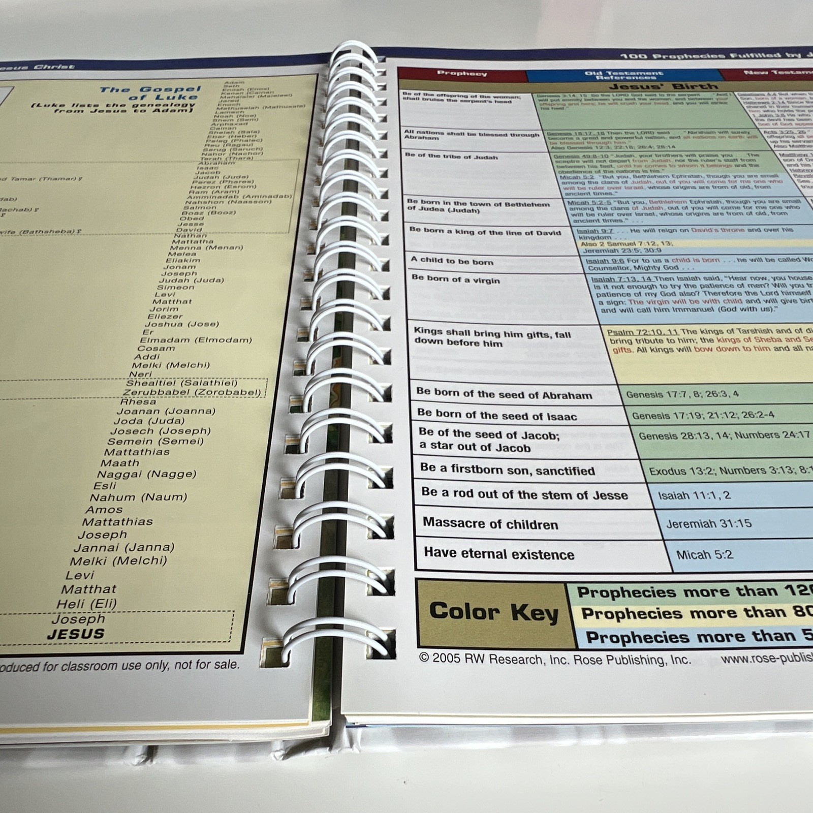 Rose Publishing Rose Book of Bible Charts, Maps & Time Lines Spiral Bound 2005