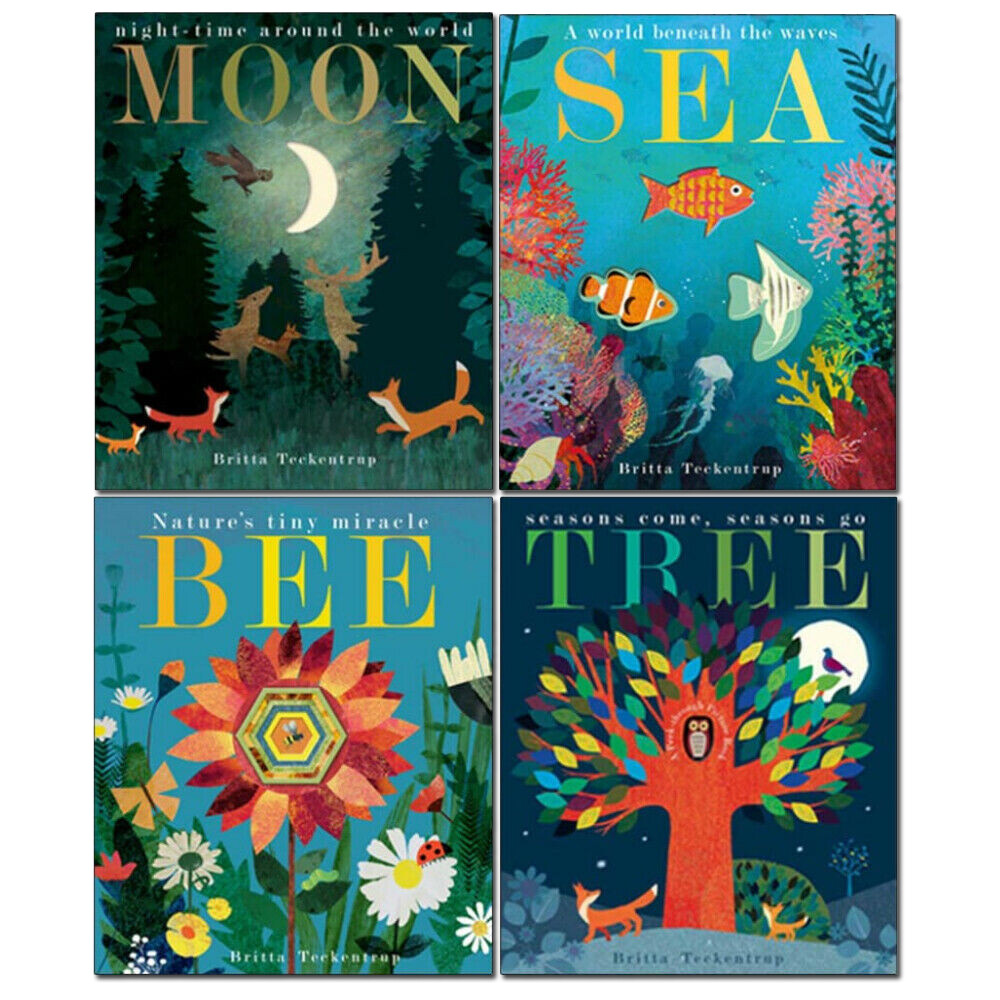 A Peek-Through Nature – 4 Picture Book Set By Britta Teckentrup – Ages 2-5 – PB