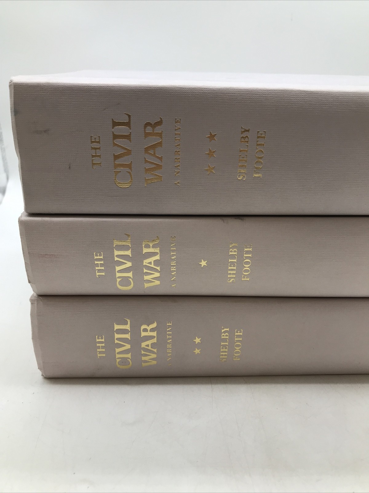 The Civil War 3 Volume Set by Shelby Foote 2006-Hard Cover Missing Jackets