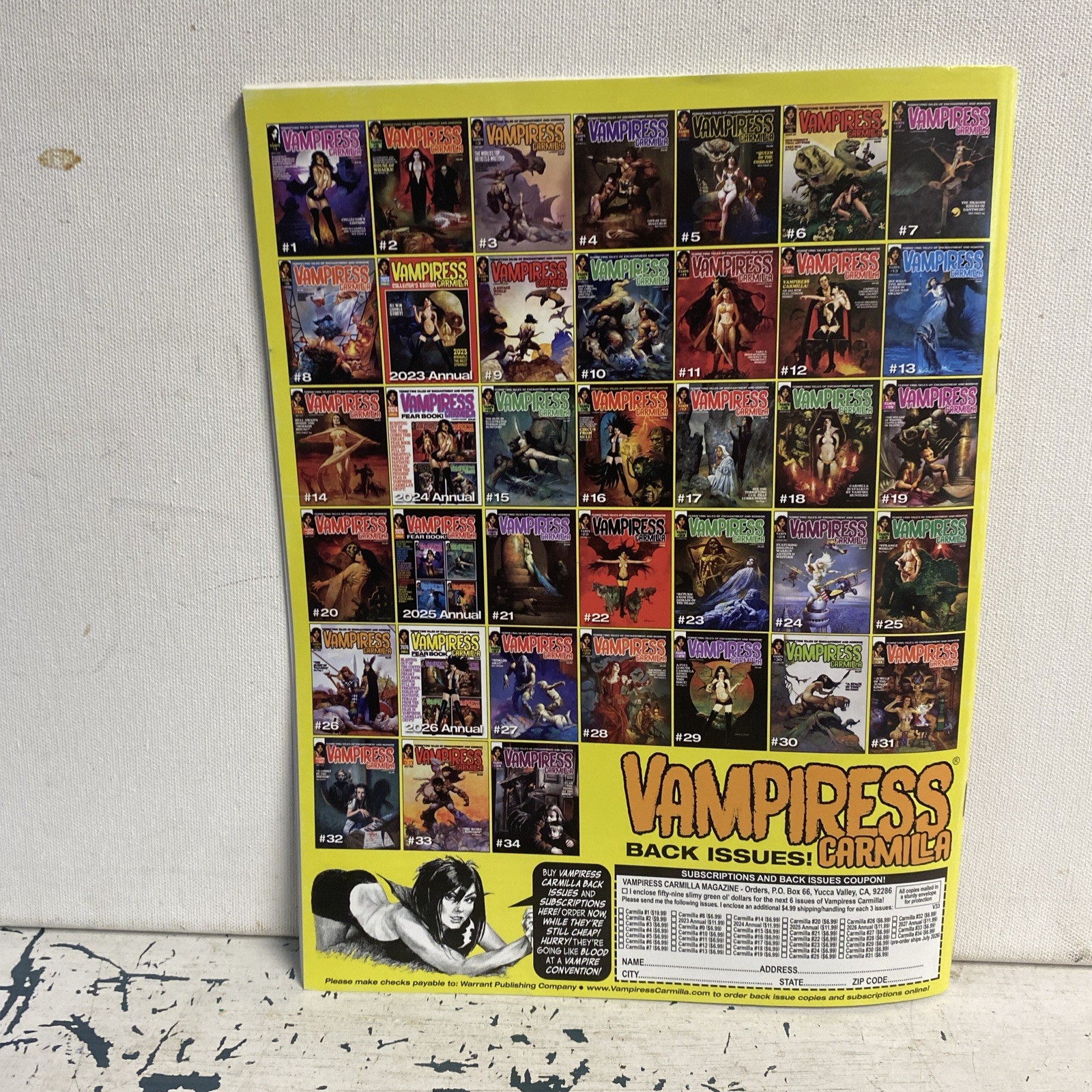 Vampiress Carmilla Comic Magazine Issue 33 2026 The Weird Kingdom
