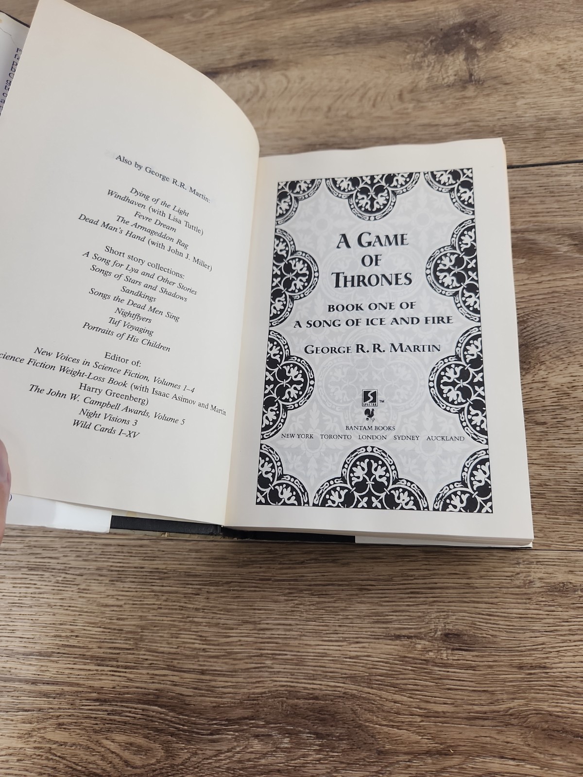 A Game Of Thrones: By George R.R. Martin Hardcover 1st Book Club Edition, 1996